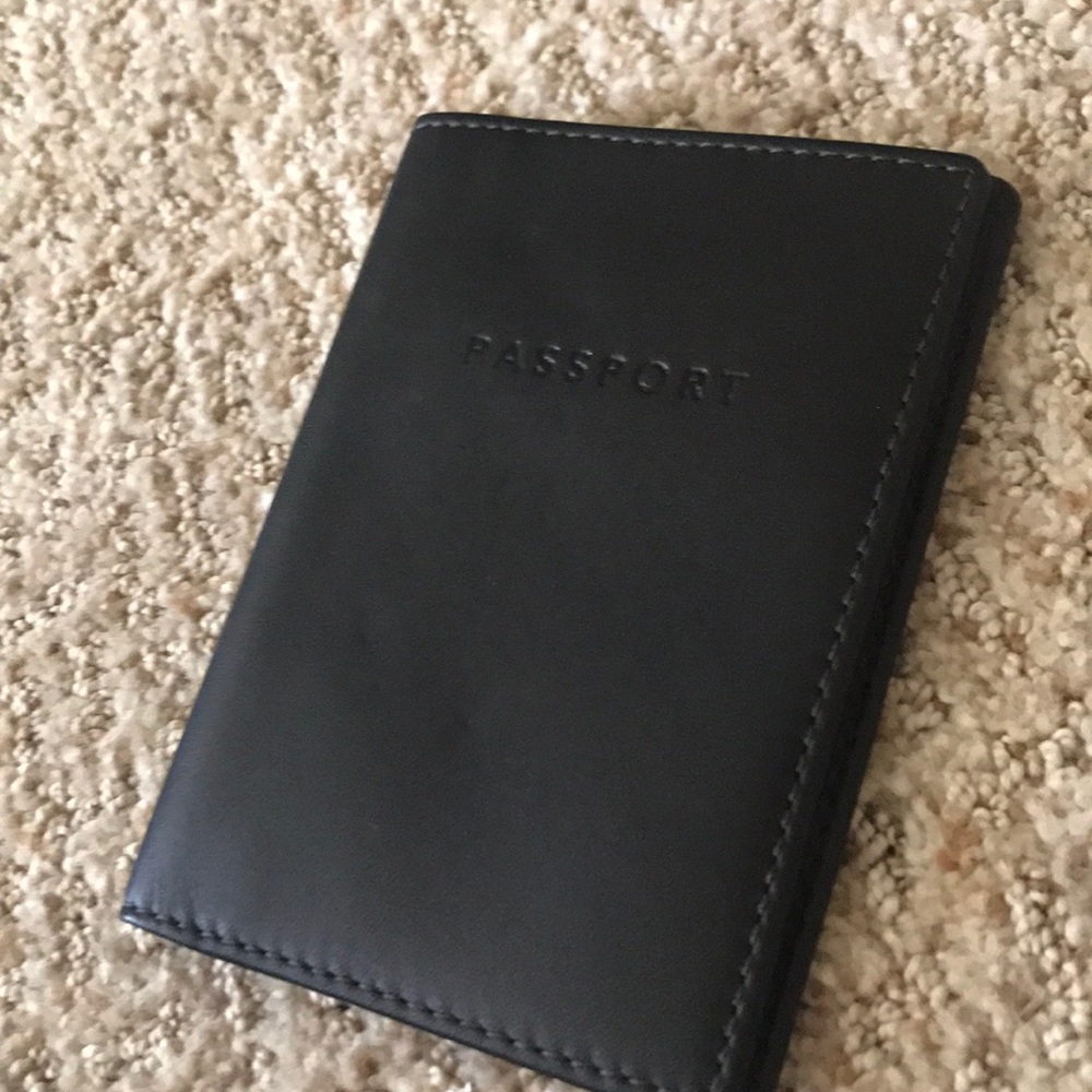Coach leather passport wallet